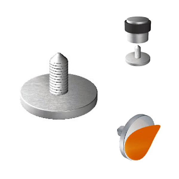 Base para batente limitador de porta - INOX 304